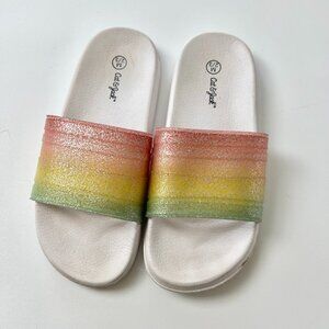 Girls 2/3 Cat & Jack Rainbow Sandals Slides
